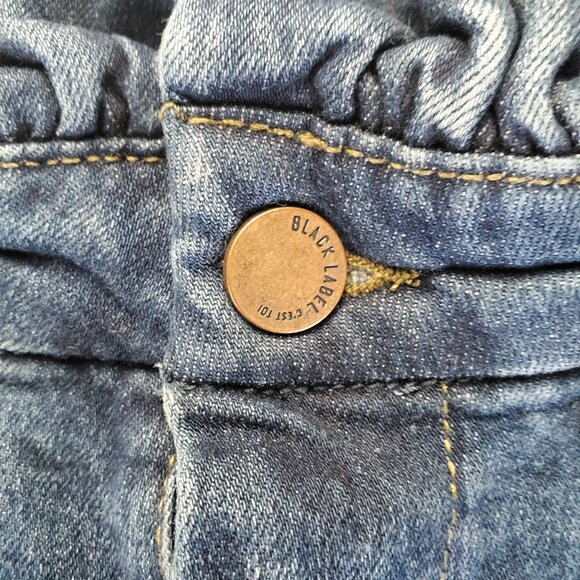 Black Label Jeans Womens Size 13 Blue Distressed Pull On Elastic Waistband - Picture 10 of 13